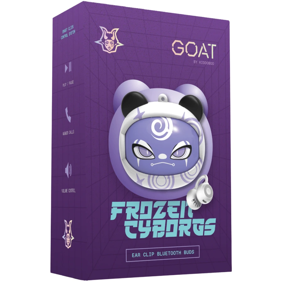 GOAT Earbuds Frozen Cyborgs słuchawki bezprzewodowe z etui i wisiorkiem / Kiddoboo