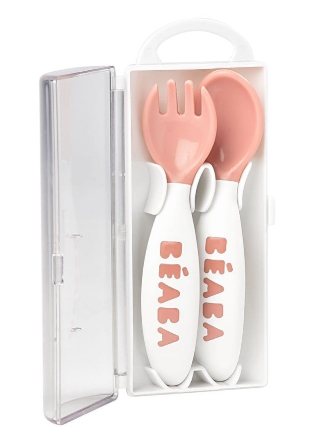 Sztućce plastikowe w etui Nude / Beaba