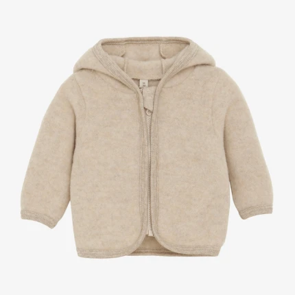 Kurtka 100% wełny merino - Sand Melange / HUTTEliHUT