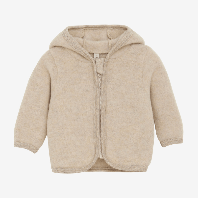 Kurtka 100% wełny merino - Sand Melange / HUTTEliHUT