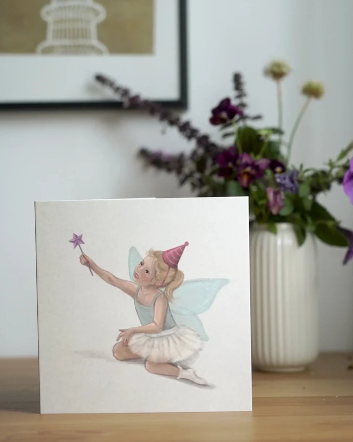 Kartka urodzinowa dla dziewczynki z wróżką / Hi Little