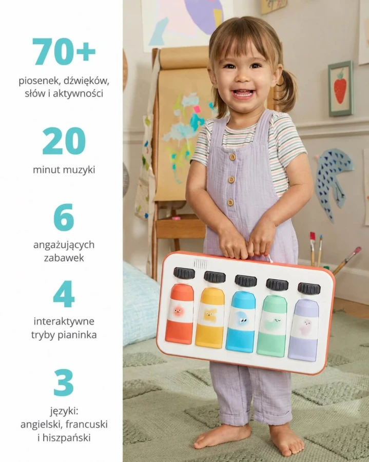 Mata Edukacyjna z Pianinkiem 4w1 Painted Dreams / Skip Hop