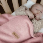 Koc bawełniany Oslo 75x100cm - baby pink / Zaffiro