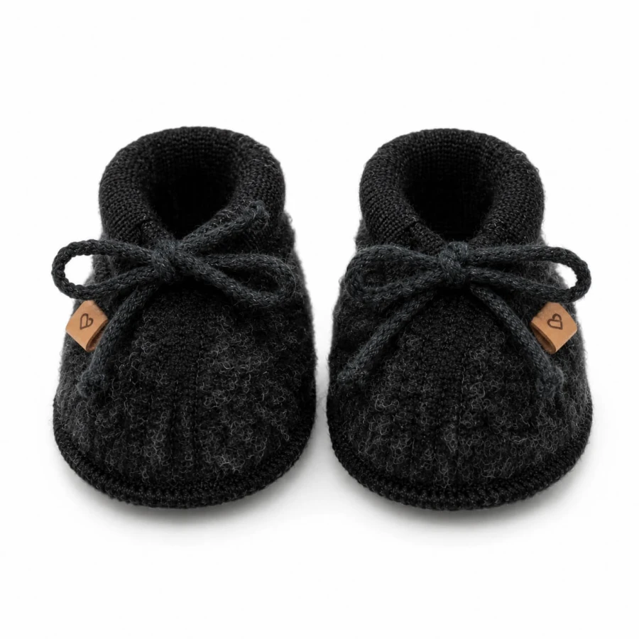 Buciki dziecięce wełniane Nevada - anthracite / Zaffiro
