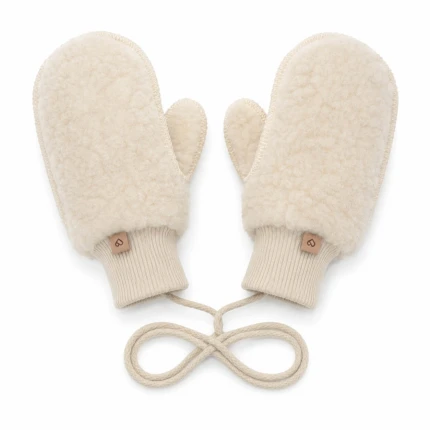 Rękawiczki dziecięce wełniane Nevada - beige / Zaffiro