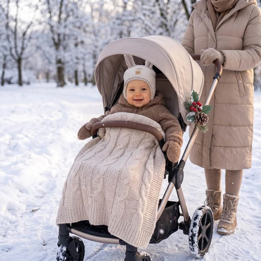 Rękawiczki dziecięce wełniane Nevada - brown / Zaffiro