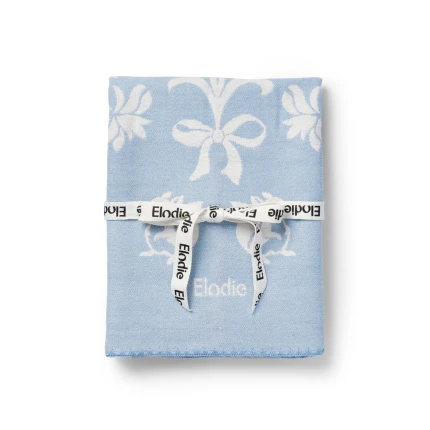 Kocyk żakardowy Jacquard 100x75cm - Blueberry Blue / Elodie Details