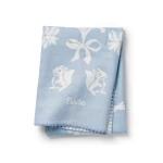 Kocyk żakardowy Jacquard 100x75cm - Blueberry Blue / Elodie Details