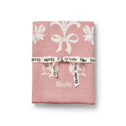 Kocyk żakardowy Jacquard 100x75cm - Mullberry Pink / Elodie Details