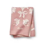 Kocyk żakardowy Jacquard 100x75cm - Mullberry Pink / Elodie Details