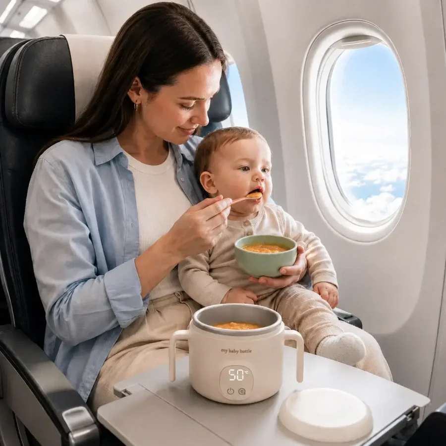 USZKODZONE OPAKOWANIE: Przenośny podgrzewacz do jedzenia dla dzieci MyBabyBowl - White / MyBabyBottle