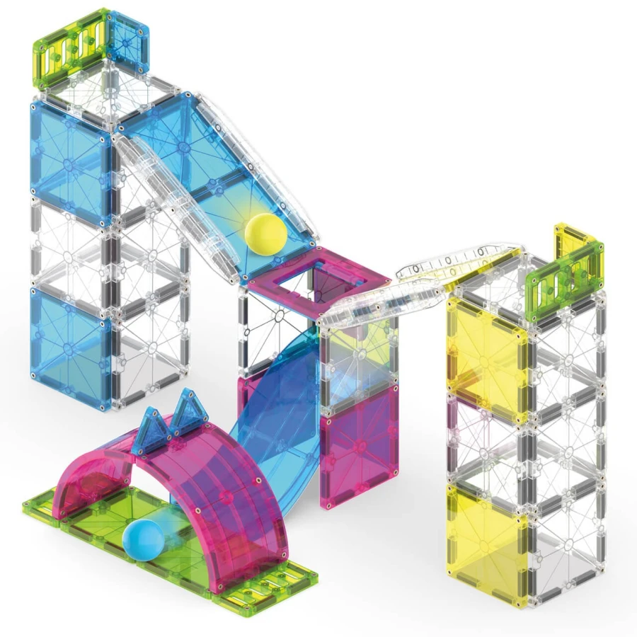Klocki magnetyczne Rail Racers Max 80 el. / Magna-Tiles