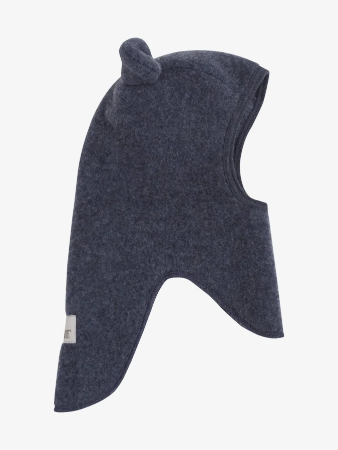Kominiarka 100% wełny merino z uszkami misia - Ombre Blue Melange / HUTTEliHUT