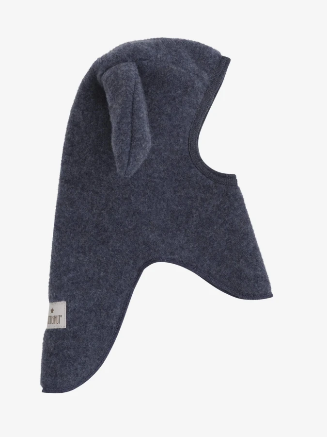 Kominiarka 100% wełny merino z uszkami królika - Ombre Blue Melange / HUTTEliHUT