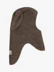 Kominiarka 100% wełny merino z uszkami królika - Brown Melange / HUTTEliHUT