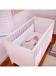Oddychający 4 częściowy ochraniacz do łóżeczka Pur Air PurFlo White / PurFlo