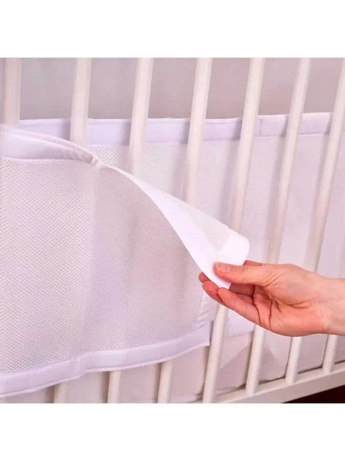 Oddychający 4 częściowy ochraniacz do łóżeczka Pur Air PurFlo White / PurFlo