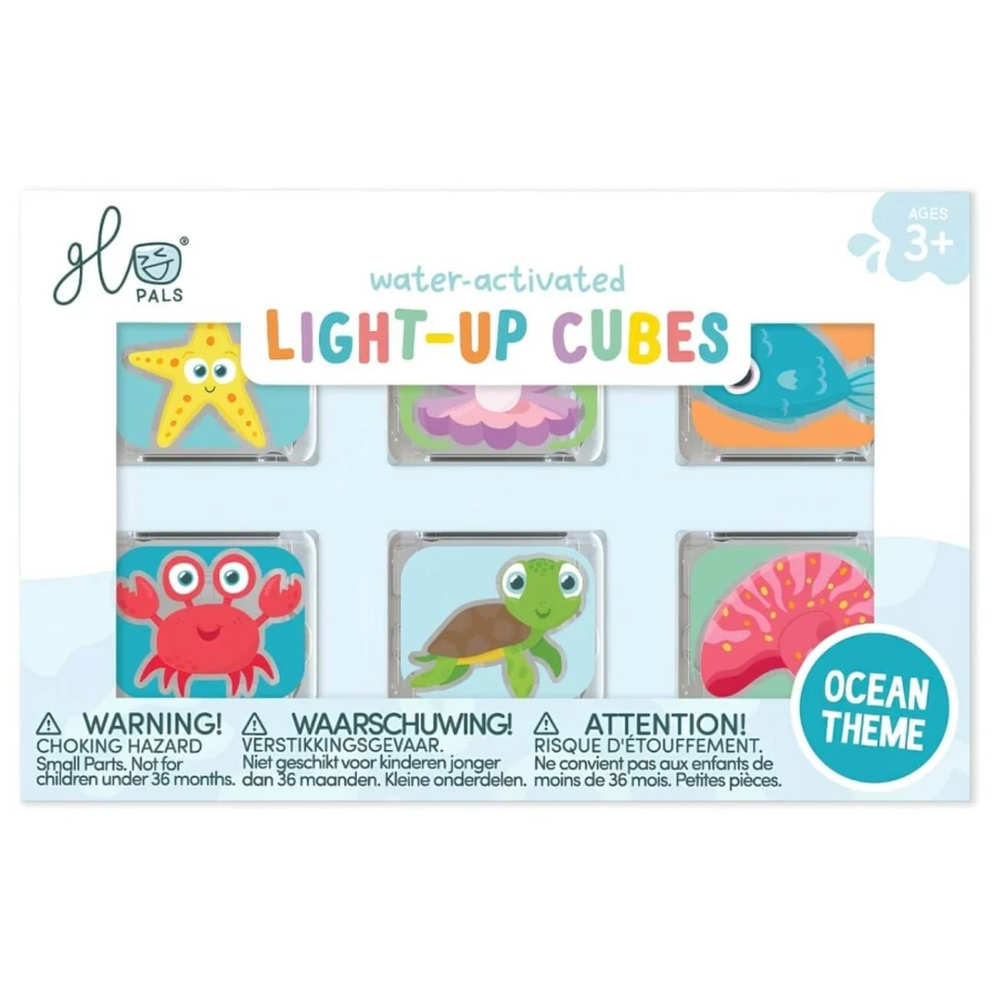 Kostki sensoryczne świecące w wodzie 6szt. - Ocean / Glo Pals