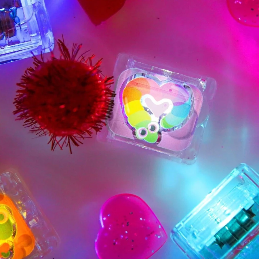 Kostki sensoryczne świecące w wodzie 6szt. - Love Bugs / Glo Pals