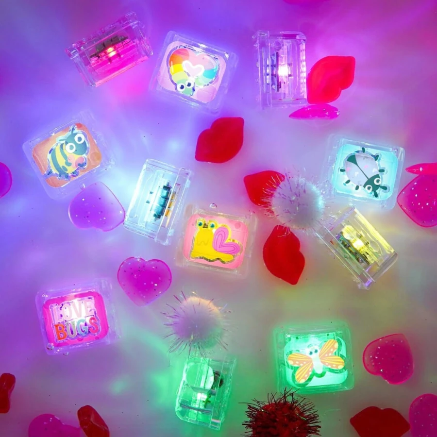 Kostki sensoryczne świecące w wodzie 6szt. - Love Bugs / Glo Pals