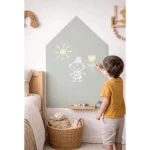 Magnetyczna tablica samoprzylepna MagneKids House 70×44 - Sage Green / Family Nation