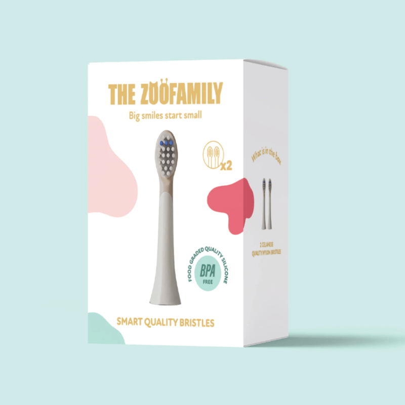 Wymienne końcówki do szczoteczki sonicznej dla dzieci, zestaw 2szt. / The Zoofamily