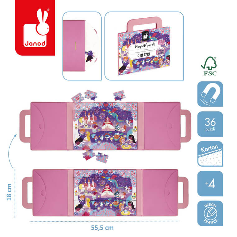 Magnetyczne puzzle Księżniczki Magneti'puzzles 36 el. 4+ / Janod