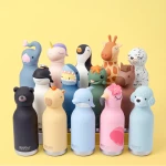 Butelka termiczna ze słomką Bestie, 460 ml - Pudel / Asobu