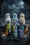 Butelka termiczna ze słomką Spookie, 460 ml - Beast / Asobu Halloween