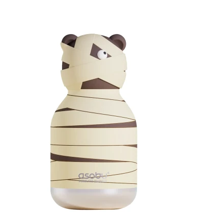 Butelka termiczna ze słomką Maxi Spookie, 660 ml - Mummified Bear / Asobu Halloween