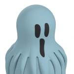 Butelka termiczna ze słomką Maxi Spookie, 660 ml - Ghost / Asobu Halloween