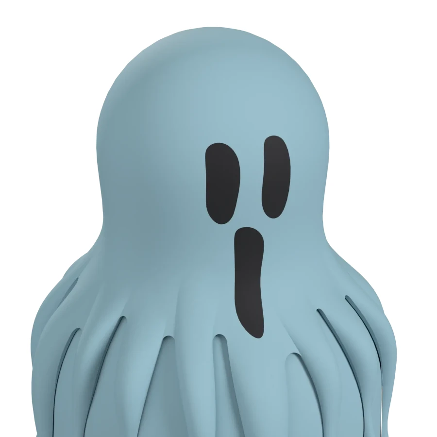 Butelka termiczna ze słomką Maxi Spookie, 660 ml - Ghost / Asobu Halloween