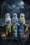 Butelka termiczna ze słomką Mini Spookie, 200 ml - Undead Bunny / Asobu Halloween