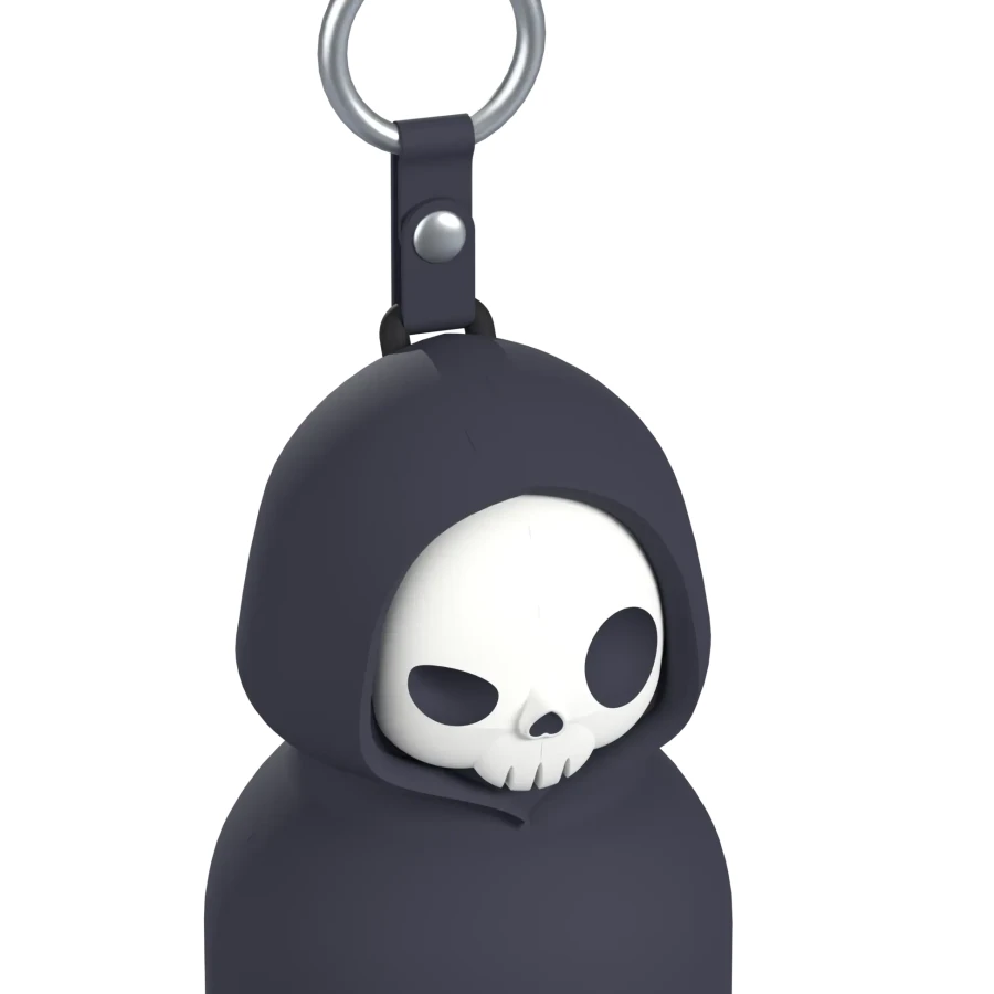 Butelka termiczna ze słomką Mini Spookie, 200 ml - Skeleton / Asobu Halloween