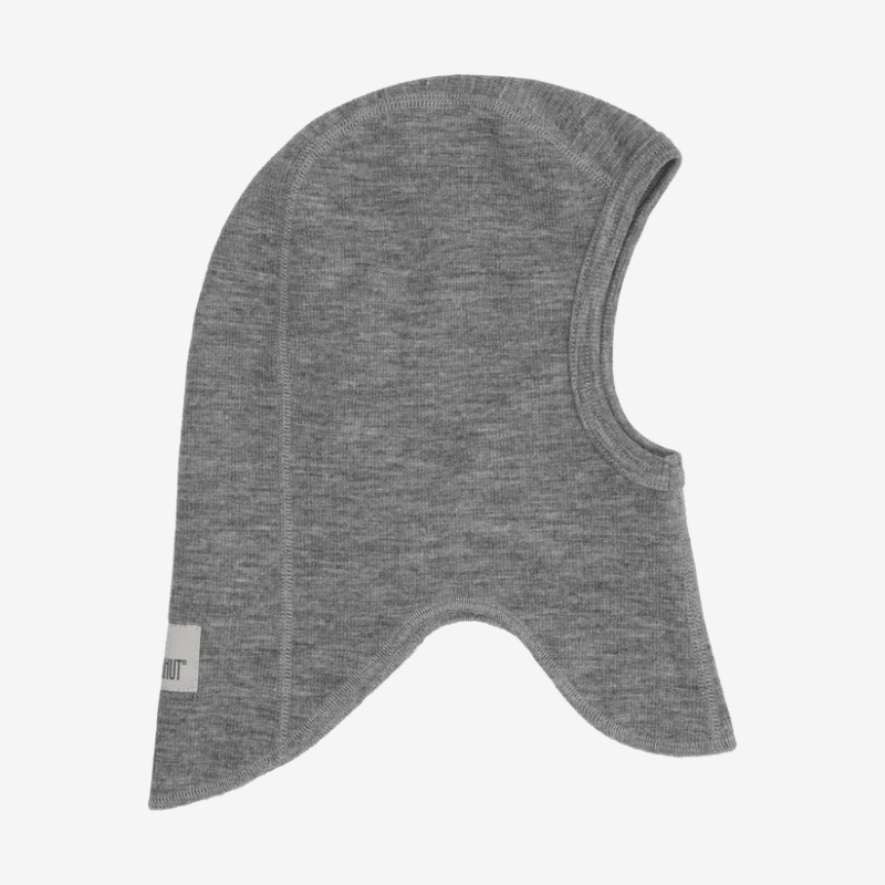 Kominiarka wełniana w prążek - Medium Grey Melange / HUTTEliHUT