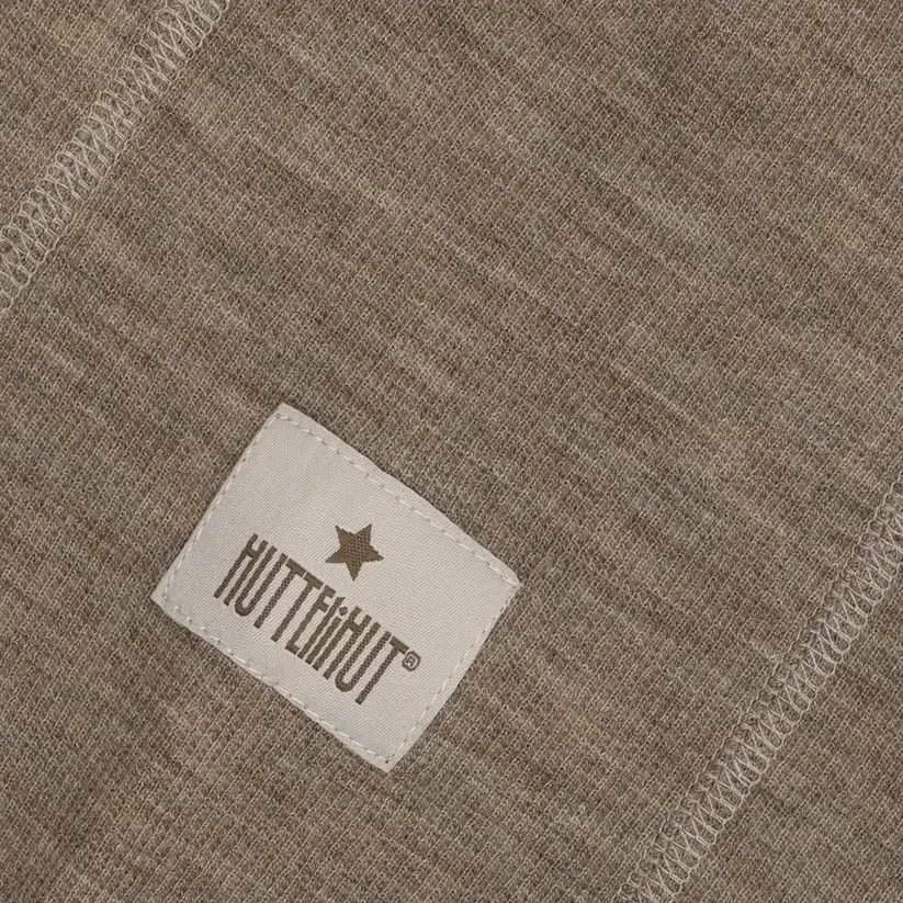Kominiarka wełniana w prążek - Medium Grey Melange / HUTTEliHUT