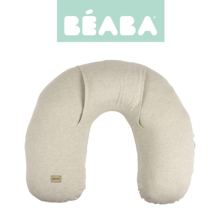 Poduszka z termoforem z pestek lnu 2w1 Little warmy Jersey - Clay / Beaba
