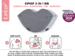 Śliniak bawełniany 3w1 - Grey, 2szt. / KipKep