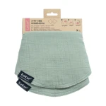 Śliniak bawełniany 3w1 - Pale Green, 2szt. / KipKep