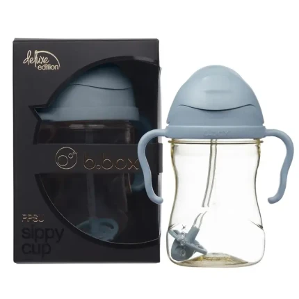 Bidon ze słomką PPSU, deluxe edition, 240 ml, Ocean / b.box