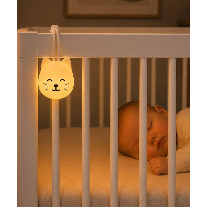 Lampka nocna do zawieszania Moonlight Friends - Kot MOMO / Rabbit&friends