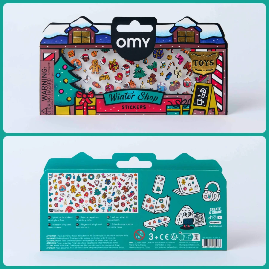 Odlotowe winylowe naklejki - WINTER SHOP / OMY