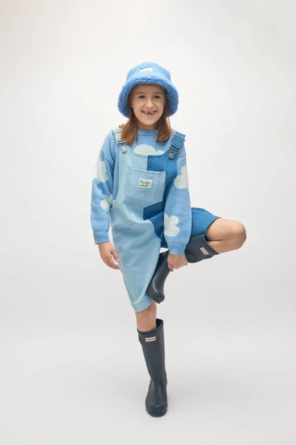 Dziecięcy kapelusz merino - ice blue / Happymess