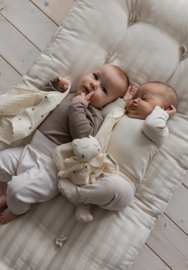 Zestaw Mini pieluszek muślinowych Sweetheart & Ecru, 2szt. / The Slings