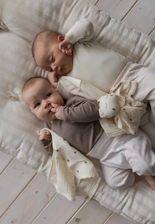 Zestaw Mini pieluszek muślinowych Sweetheart & Ecru, 2szt. / The Slings