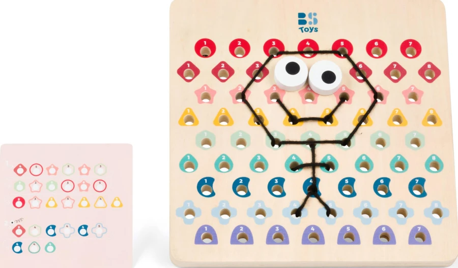 Gra kodowania i przeplatanie, nauka logiczna, motoryka, Montessori, 6+ / BS Toys