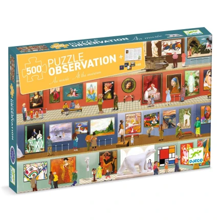 Puzzle obserwacja + gra W MUZEUM 500 el. / Djeco
