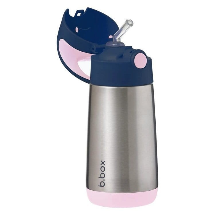 TERMOBUTELKA ZE SŁOMKĄ INDIGO ROSE 350 ML / b.box