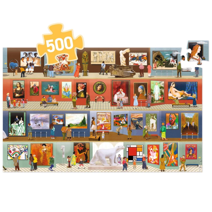 Puzzle obserwacja + gra W MUZEUM 500 el. / Djeco