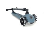 Highwaykick 3 LED Hulajnoga składana ze świecącymi kółkami 3+ Steel / Scootandride
